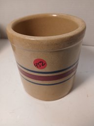 Vintage R.r.p Roseville Pottery Crock, 5.5 Inches Tall, Perfect With Your Yellow Ware Or Roseville Collection