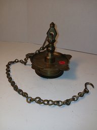 Antique, 19th Century Bronze, Thookkuvilakku Hangig Oil Lamp, See Pics