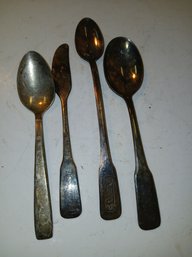 Lot Of 3 Pieces Of Vintage Silverware From The Dunfey Motel And A Spoon From Harvest House, Silver Plate