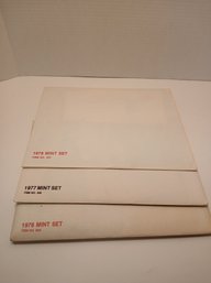 Lot Of 3 Commemorative Mint Sets, 1976, 77, 78