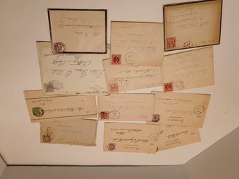 Lot Of 1800's Correspondence And Letters, Personal. Mostly Foreign. 11 Letters