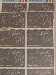 Block Commemorative Stamp Sets, Combat Racism, First Day Issue,1977