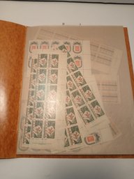 Block Sets Of Unused Stamps In File Folder, Approximately 20 Pages, See Pics