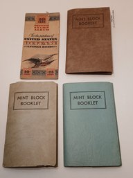 3 Mini Mint Stamp Collectors Books, Full Of Fun Animal Stamps, Savings Bond Stamps