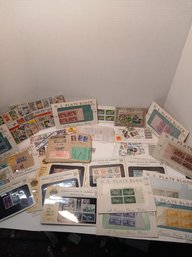 Large Lot Of Block Plates, Unused Stamps,