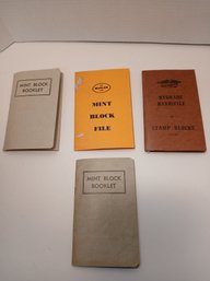 Lot Of Four Mini Mint Block Booklets, Mostly Full, Nice Little Collections
