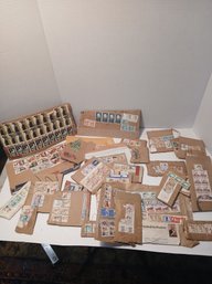 Lot Of Used Stamps On Cardboard Backing, Domestic