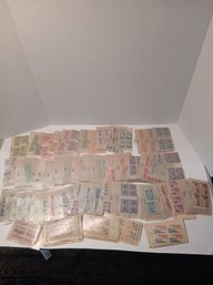 Lot Of Foreign And  Domestic Stamps, Different Denominations, Unused And Used