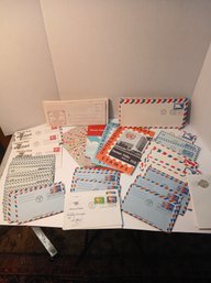 Lot Of Air Mail Envelopes, First Day Issues, United Nations Informational Booklets On Stamps