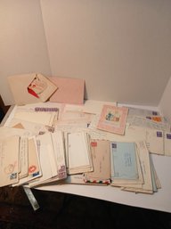 Large Lot Of A Variety Of Types Of Correspondence And Stamps, Wedding Invitation, Cards, Etc...