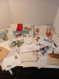 Lot Of Various Personal Correspondence, Cards, Stamps And Envelopes