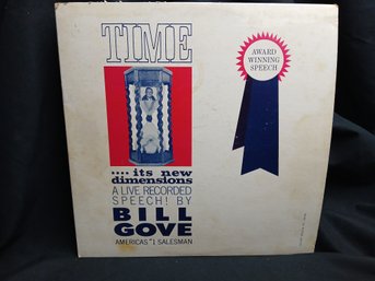 Vinyl -  Bill Gove - It's Time  It's New Dimensions - Sales Speech - Jacket Good, Record Great