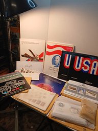 Lot Of Foreign And Domestics, Special Stamp Mini Albums, 1970's And 1980's, Loose Stamps, Used And Unused