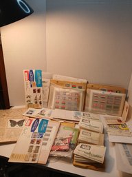 Mixed Lot Of First Day Issues, Philatelic Mail, Block Stamps, Loose Stamps, Stamp Holders,
