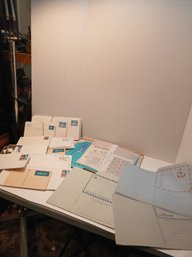 Vintage Lot Of Air Mail Envelopes, Foreign And Domestic, Block Stamps, Unused, Space Stamps, Chistmas