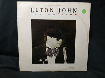 Vinyl - Elton John - Ice On Fire  -  Jacket Good, Record Great