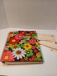 Lot Of Block Stamps, Stamp Album Mostly Full, Unused, Cool Flowered Album