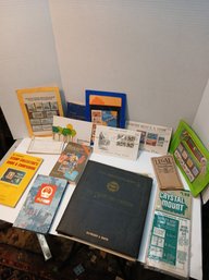 Lot Of A Binder Of First Day Issue Covers, Stamp Catalogs, Block Stamps, Small Japanese Stamp Album