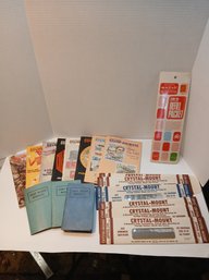 Lot Of Stamps Journals, Mini Block Booklets With Stamps, Old Man Of The Mountain, Crystal Mounts
