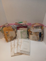 Lot Of Mystery Bags Of Misc Stamps, Correspondence, Fun To Pick Through For Treasure.