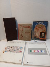 Lot Of Mini Block Sets In Half Full Binder, Dominium Stamp Album 1920's, Souvenir Collection, Capt Tim's Stamp