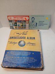 Abraham Lincoln Commemorative Stamps, Map Stamps, The New Ambassador Album Full Of Stamps