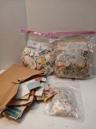 Lot Of 4 Mystery Stamp Treasure Bags, The Thrill Of The Hunt Is Yours For The Taking