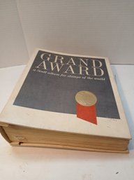 Large White Grand Award Stamp Album, Some Stamps, Not Full