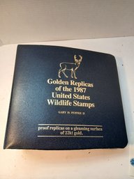 Golden Replicas Of The 1987 United States Wildlife Stamps, 22k Gold