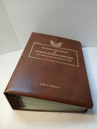 Large Album Of Golden Replicas Of US Stamps, 22k Gold Surface, First Day Issues, 1990's