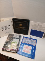 Us First Day Covers Album, With Inserts, No Stamps, Small Folder, Liberty Album