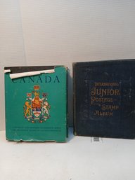 Canada Stamp Album, 1850's To 1940's, A Few Stamps, International, Junior Stamp Album, A Few Stamps