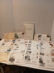 Lot Of First Day Issues, Envelopes With Canceled Stamps, Mid To Late 20th Century