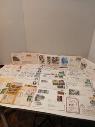 Lot Of First Day Issues, Envelopes With Canceled Stamps , Mostly 1960's