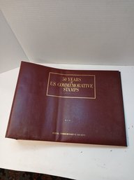 Large Binder With 50 Years Of Commemorative US Stamps, Binder Is A Bit Bent