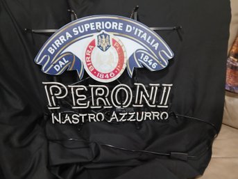 Neon Light Fixture ' Peroni Mastro Azzurro' Birra Superiore D'italia Dal 1846 , Bar Lighting, Non Working