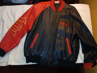 Original 101 Dalmations Fine Leather Men's  Jacket - XL- Excellent Condition By Disney