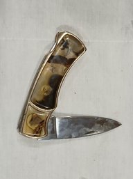 Al Agnew Pocket  Knife  With Eagle Art On Handle   See Pics For Size