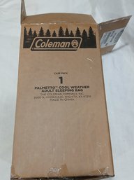 Coleman Sleeping Bag  'Palmetto Cool Weather ' Adult  New In Box