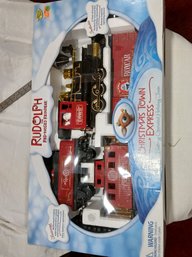 Memory Lane - Circular Track Train Set - Rudolph  New In Box