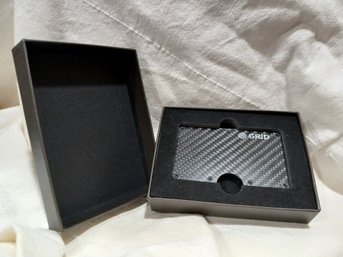 GRID -minimalist Wallet Slim Profile, Constructed W/ Carbon Fiber, Exterior Plate RFID Blocking Technology