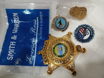 4 FBI Etc, Lapel/Hat Pins-Explorer Deputy Sheriff (Shelby County,Tn) DOJ /FBI Lifetime Member Citizens Academy