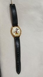 Vtg Collectible  Lorus  Disney Mickey Mouse Watch Gold Tone, Quartz Movement,  Bezel Stainless Y975-6A20