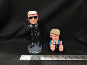 2 - Donald J Trump Bobble Heads - Collectible - No Box - Trumpinator