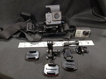 Camera - GoPro - Be A Hero - Hero 3 With Chest Mount And Miscellaneous Other Mounts