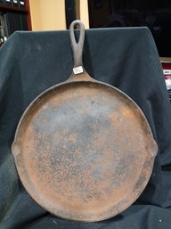 Griswald  Cast Iron  Flat Frying Pan 11' Diameter   # 109 & 202 Needs Seasoning