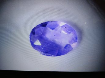 Lot Of 1:  Amethyst Gem 7mmx5mm - 0.6ct For Jewelry Making / Setting - Had Been Removed From Jewelry - Chips
