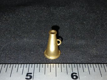 Gold:  Marked 14K- MegaPhone Pendant - 1.4g, 0.045ozt,  0.9DWT