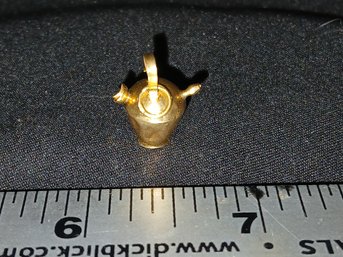 Gold: 14K - Teapot Charm/ Pendant - Acid Tested @ 14K - 0.9g, 0.03ozt, 0.6DWT