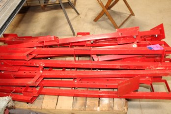 10 Pc  Bodyguard Guard Rail System On Rolling Dolly